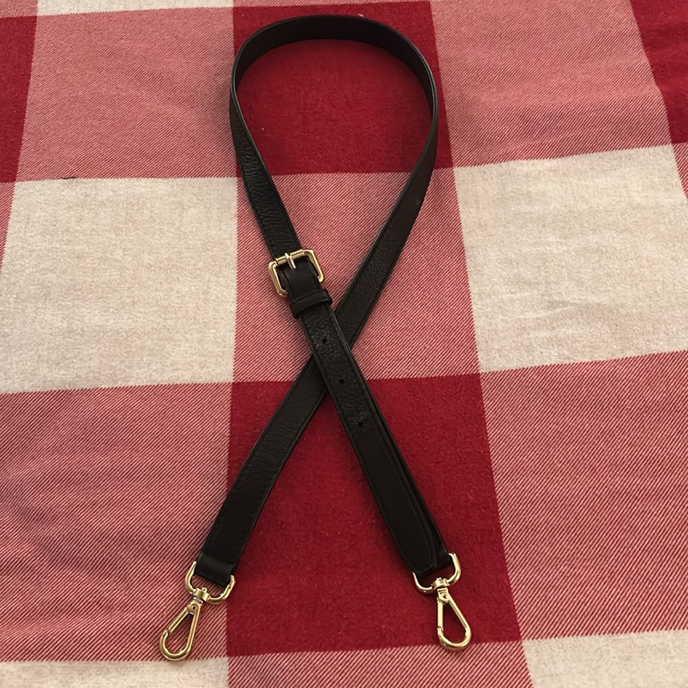 Michael Kors Black Shoulder Bag with gold zipper and buckles. - Picture 2 of 4